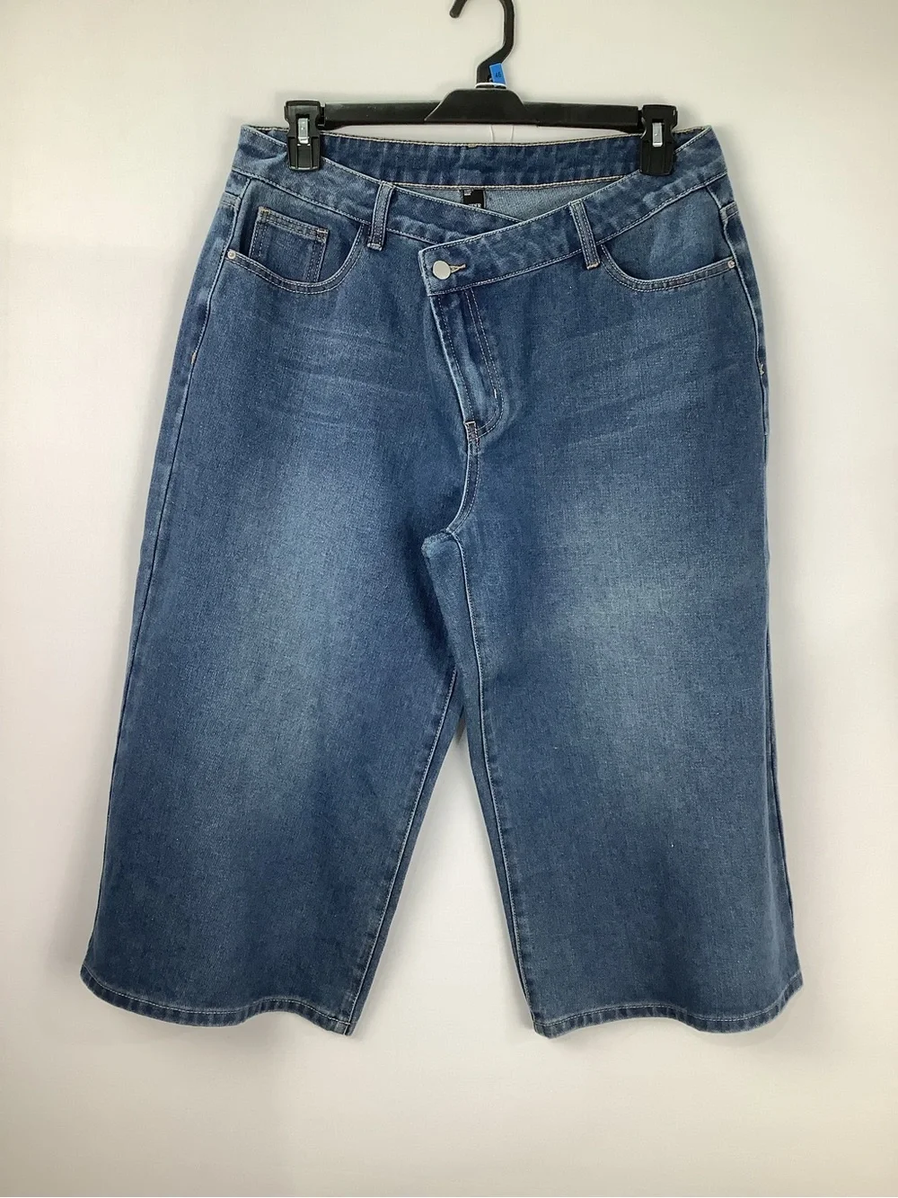 Cider Women's Cropped Denim Culotte Wide Leg Jeans size XL